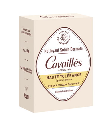CAVAILLES NETTOYANT SOLIDE DERMATO HAUTE TOLERANCE PEAUX ATOPIQUES 100 G