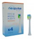 NEOSONIC NEOPULSE TETES DE BROSSE A DENTS ELECTRIQUE SOUPLE  B4