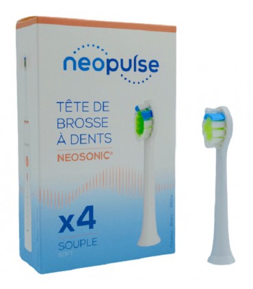 NEOSONIC NEOPULSE TETES DE BROSSE A DENTS ELECTRIQUE SOUPLE  B4