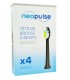 NEOSONIC NEOPULSE TETES DE BROSSE A DENTS ELECTRIQUE SOUPLE  B4