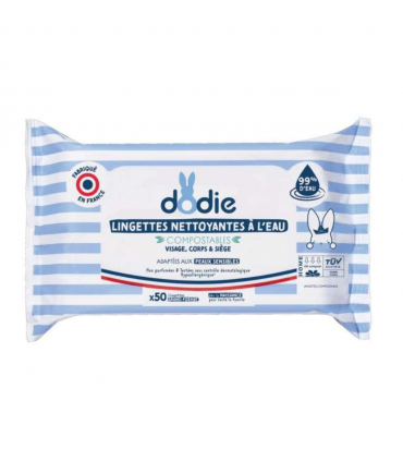 DODIE LINGETTES NETTOYANTES A L'EAU 50 PIECES
