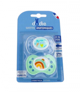 Dodie Duo Sucettes 0-6 mois anatomiques