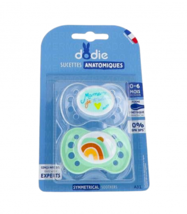 Dodie Duo Sucettes 0-6 mois anatomiques