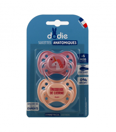 Dodie Duo Sucettes +6 mois anatomiques symétriques