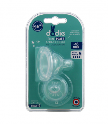 Dodie Tétine Plate Débit Rapide  +18 mois