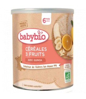 BABYBIO CEREALES 3 FRUITS 220G