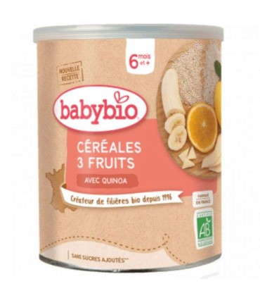 BABYBIO CEREALES 3 FRUITS 220G