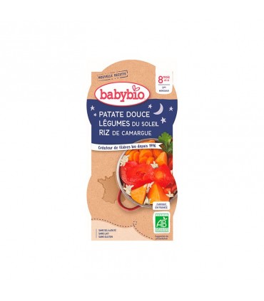 BABYBIO BOL BONNE NUIT PATATE DOUCE LEGUMES 2*200G