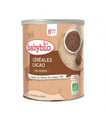 BABYBIO 5 CEREALES CACAO 220G
