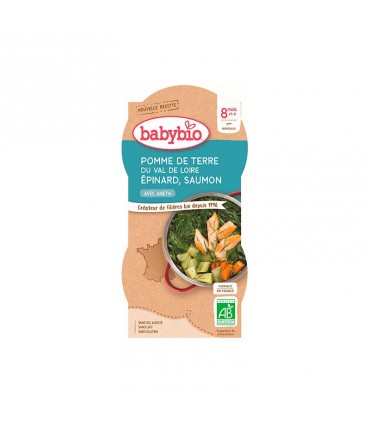 BABYBIO BOL POMME DE TERRE EPINARD SAUMON 2*200G
