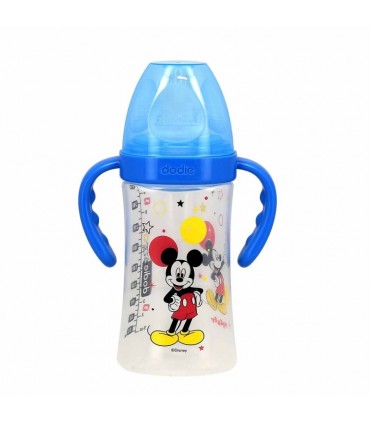 DODIE BIBERON ANTI-COLIQUE ANSES MICKEY BLEU+ 6 TETINE RONDE 3 VITESSES 270ML