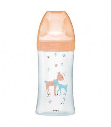 DODIE BIBERON SENTATION+ VERRE BEIGE BICHE TETINE PLATE D2 0-6MOIS