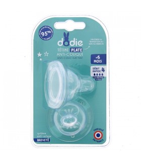 Dodie DODIE TETINE PLATE COL LARGE SENSATION+ LIQUIDE EPAIS 2EME AG...