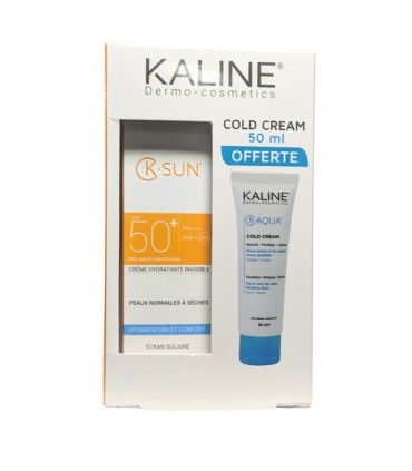k.sun ecran invisible Peaux Normales a seches 50ml+k.aqua cold creme OFFERTE