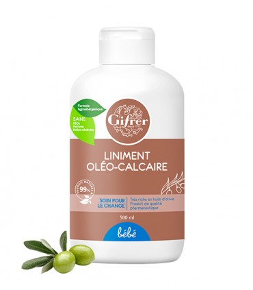 GIFRER LINIMENT OLEO-CALCAIRE HUILE OLIVE EXTRA FL POMPE 500 ML