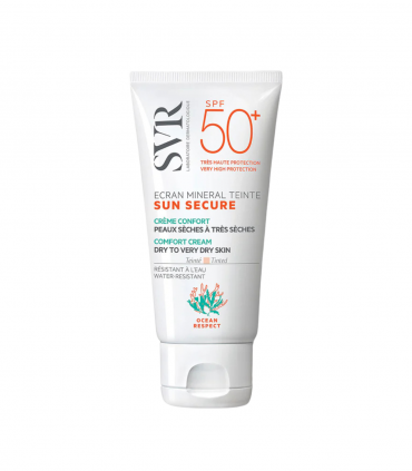 SUN SECURE ECRAN MINÉRAL TEINTÉ SPF50+ CRÈME PEAUX SÉCHES 50ML