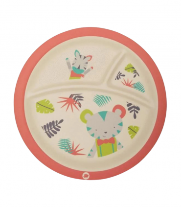 BEBE CONFORT ASSIETTE D’APPRENTISSAGE AVEC COMPARTIMENTS BAMBOO JUNGLE VIBES 9 MOIS+