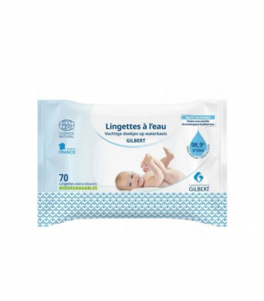GILBERT LINGETTES A L'EAU BIODEGRABLES 70 PCS