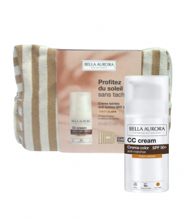 BELLA AURORA CC CREME ANTI TACHES SPF50 TEINTE MEDIUM + TROUSSE OFFERTE