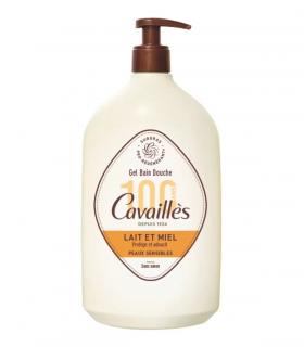 CAVAILLES GEL BAIN ET DOUCHE LAIT ET MIEL PEAUX SENSIBLES 1L