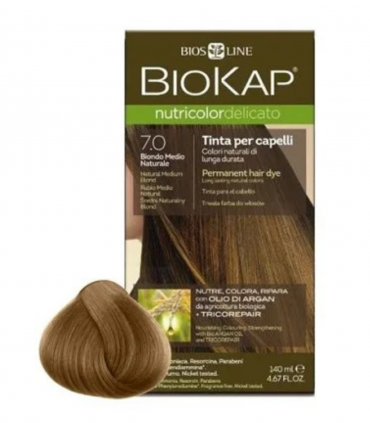 BIOKAP Nutrocolor delicato 7.0 TEINTURE POUR CHEVEUX BLOND MOYEN