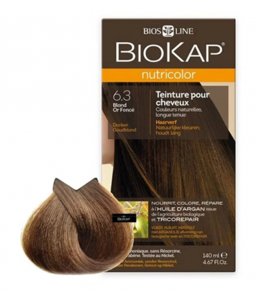 BIOKAP NUTRICOLOR 6,3 TEINTURE POUR CHEVEUX BLOND OR FONCÉ