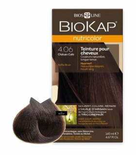 BIOKAP NUTRICOLOR 4.06 TEINTURE POUR CHEVEUX CHATAIN CAFÉ