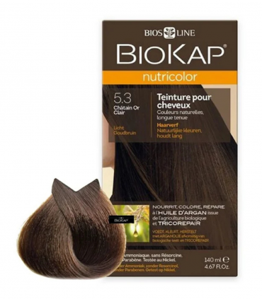 BIOKAP NUTRICOLOR 5.3 TEINTURE POUR CHEVEUX CHATAIN OR CLAIR