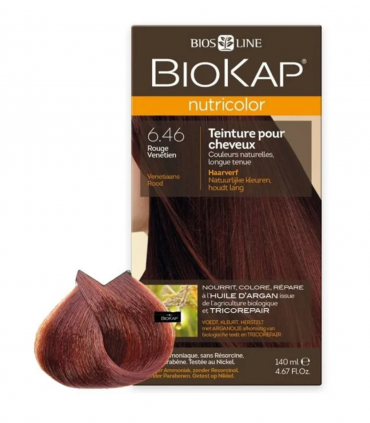 BIOKAP NUTRICOLOR 6.46 TEINTURE POUR CHEVEUX ROUGE VÉNETIEN