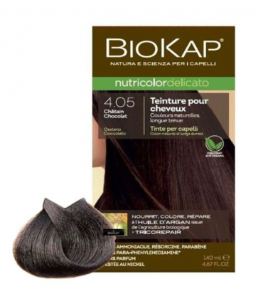 BIOKAP NUTRICOLOR DELICATO 4.05 CHATAIN CHOCOLAT