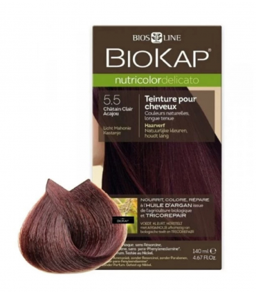 BIOKAP NUTRICOLOR DELICATO 5.5 Châtain Clair Acajou