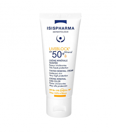 ISISPHARMA UVEBLOCK SPF 50+ CREME MINERALE TEINTEE PEAUX INTOLERANTES 40 ML 40 ml