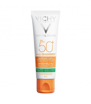 VICHY CAPITAL SOLEIL MATIFIANT 3 EN 1 SPF 50+ 50ML