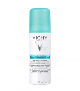 VICHY DEODORANT ANTI TRANSPIRANT 48H ANTI TRACES BLANCHES ET JAUNES SPRAY 125 ML