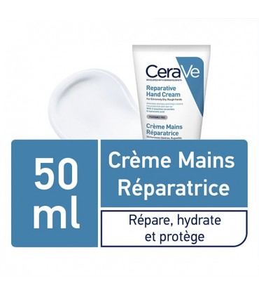 CeraVe Crème Réparatrice Mains Sèches et Abîmées | 50ml