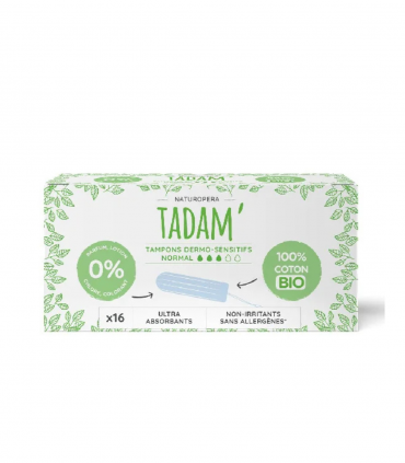 TADAM  Tampons Coton Bio Normal 16 unités