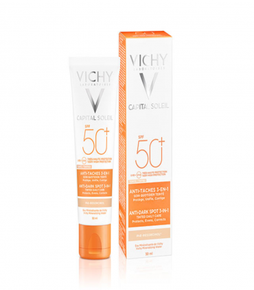 VICHY CAPITAL SOLEIL SOIN ANTI TACHES TEINTE 3 EN 1 SPF50+