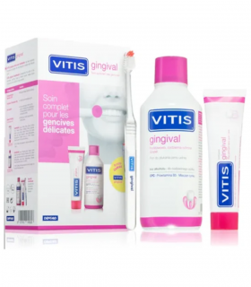 Vitis Gingival Dentifrice 75ml + Bain de Bouche 500ml + Brosse à Dent
