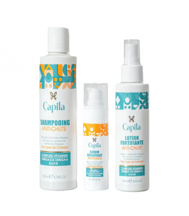Capila Shampoing 200ml+ Lotion 125ml+ Serum 30ml Pack Anti-Chute
