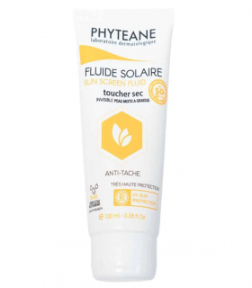 Phyteane Fluide Solaire Toucher Sec invisible Peaux mixtes a grasses spf50+ 50ml