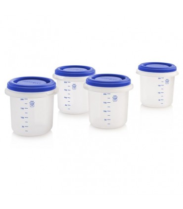 MINILAND BABY SET 4 POT DE CONSERVATION BLEU