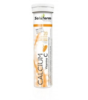 CALCIUM VITAMINE C GOUT ORANGE 20 COMPRIMÉS EFFERVESCENTS