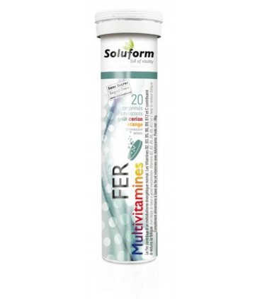 FER MULTIVITAMINES GOUT CERISE/ORANGE 20 COMPRIMÉS EFFERVESCENTS