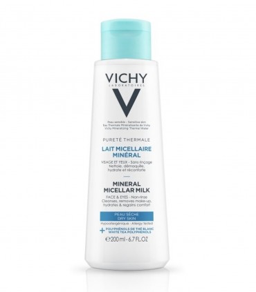 PURETE THERMALE LAIT MICELLAIRE MINERAL PEAU SECHE 200ML
