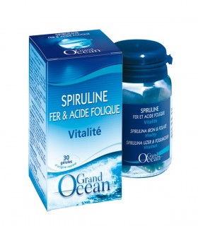 SPIRULINE FER ACIDE FOLIQUE 30 GÉLULES
