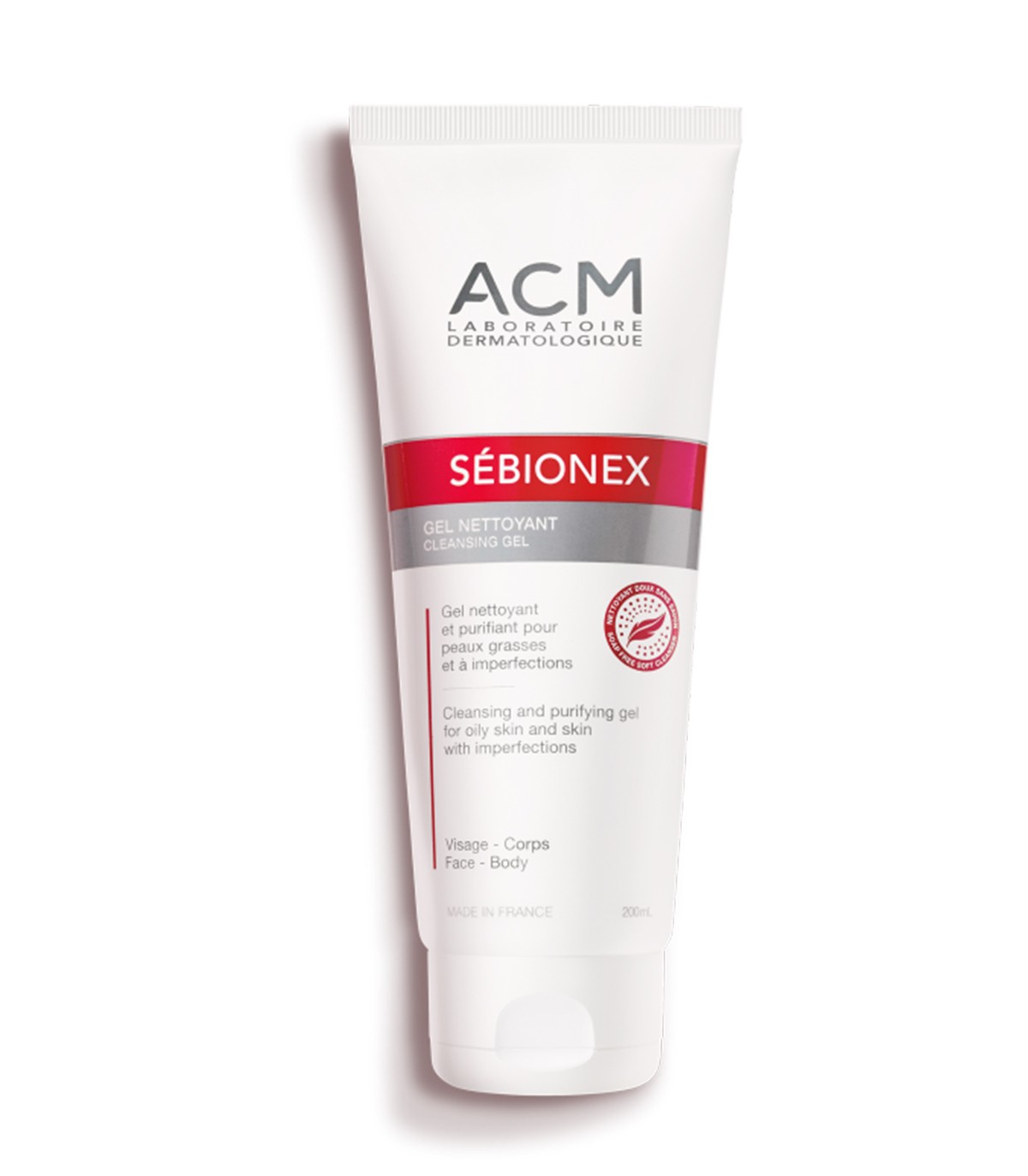 Gel nettoyant visage Sébionex ACM - Peaux mixtes à grasses