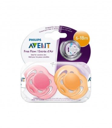 2 SUCETTES AEREES - SILICONE 6-18 MOIS LOT DE 2