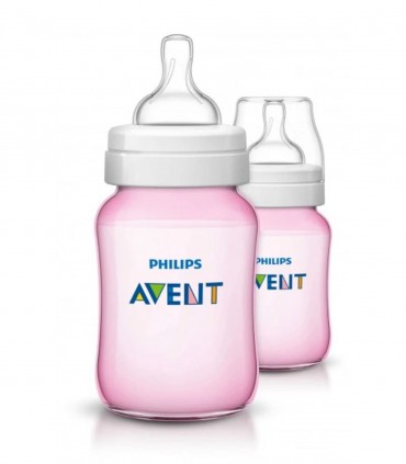 BIBERON 260ML PP TWIN PACK GIRL LOT DE 2 BIBERONS