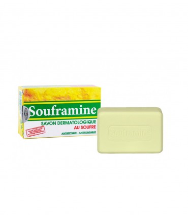 SOUFRAMINE SAVON DERMATOLOGIQUE AU SOUFRE 90G