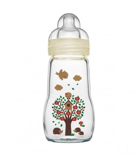 BIBERON EN VERRE BLANC FEEL GOOD 260 ML